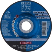 Šlifavimo diskas PFERD E 125-4,1 Ceramic SGP Steelox kaina