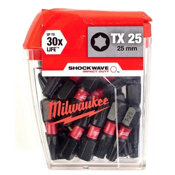 Smūginis sukimo antgalis MILWAUKEE TX25x25 25 vnt.