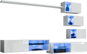 Sekcija Switch XXIV su LED apšvietimu, balta kaina