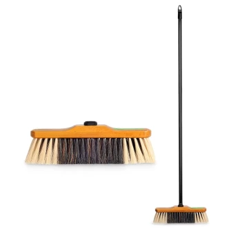 Medinis grindų šepetys su kotu SPONTEX PREMIUM, 120 cm