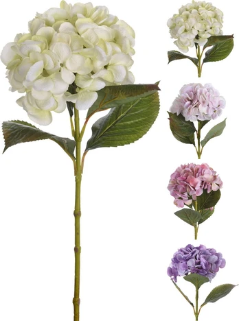 Dirbtinė gėlė HYDRANGEA, įv. spalvų, 65 cm
