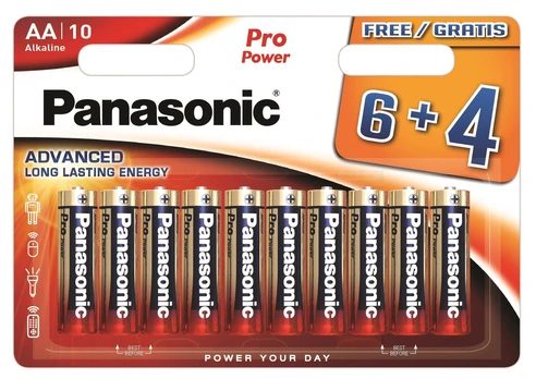 Panasonic Pro Baterijos AA (6+4vnt) (Nekraunama)