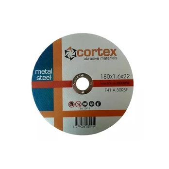 Metalo pjovimo diskas CORTEX, 180 x 1,6 x 22 mm, plienui