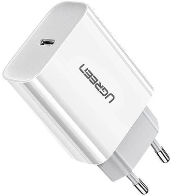 Įkroviklis Ugreen 60450, USB Type C/AC, balta, 18 W