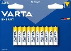 Elementai VARTA ENERGY, AAA, šarminiai, 10 vnt. kaina