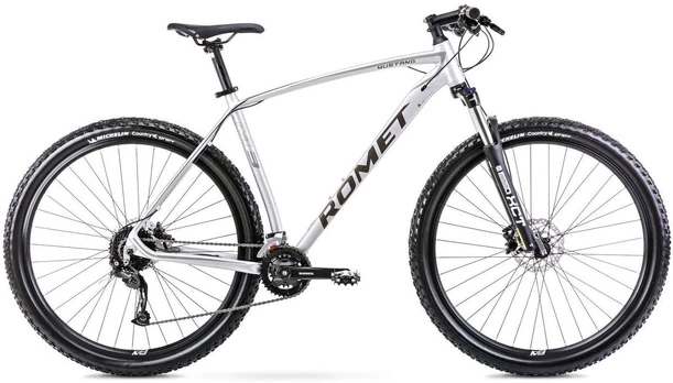Dviratis kalnų Romet, 29 ", 21" rėmas, sidabro/pilkas