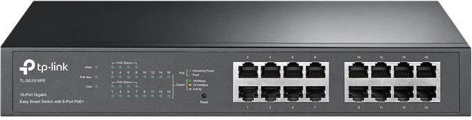 TP-LINK Switch TL-SG1016PE Web Managed, Rack Mountable, 1 Gbps (RJ-45) ports quantity 16, PoE+ ports quantity 8