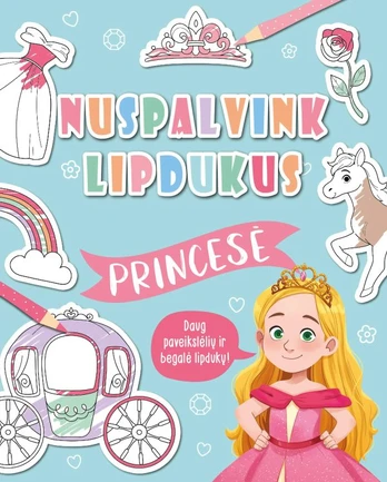 KNYGA Nuspalvink lipdukus. Princesės