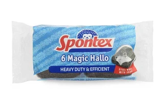 Metaliniai šveistukai su muilu SPONTEX HALLO, 6 vnt. kaina