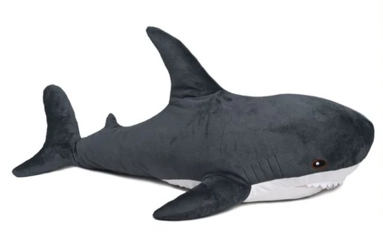 Pliušinis žaislas Fancy Shark, pilkas, 42 cm