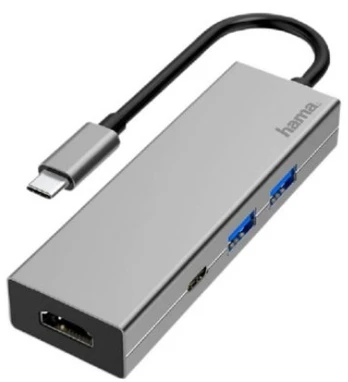 USB adapteris Hama USB-C multiport adapter (4 prievadai)
