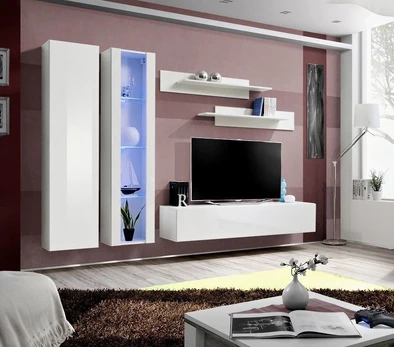 Sekcija Fly A4 su LED apšvietimu, balta