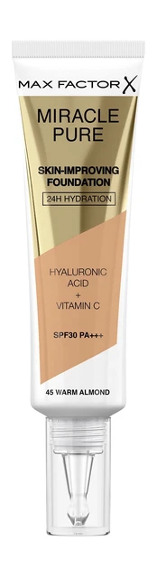 Max Factor - Moisturizing make-up Miracle Pure (Skin-Improving Foundation) 30 ml - 45 Warm Almond kaina
