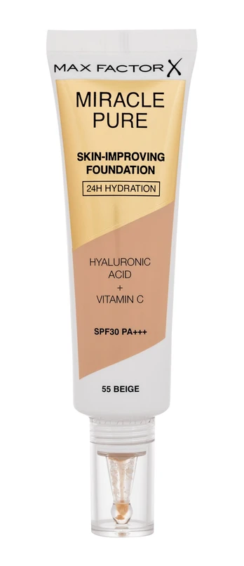 Max Factor - Moisturizing make-up Miracle Pure (Skin-Improving Foundation) 30 ml - 55 Beige