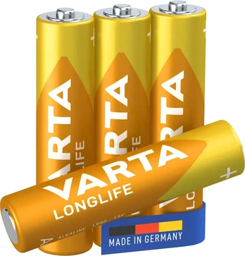 Elementai VARTA LONGLIFE, AAA, šarminiai, 4 vnt.