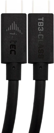 Laidas i-Tec USB-C TB3 100W PD Cable USB-C, USB-C, 1.5 m, juoda kaina
