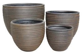 Vazonas Domoletti LT13793-4S, keramika/molis, Ø 55 cm, rudas kaina