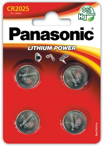 Elementai Panasonic 66069, CR2025, 3 V, 4 vnt.