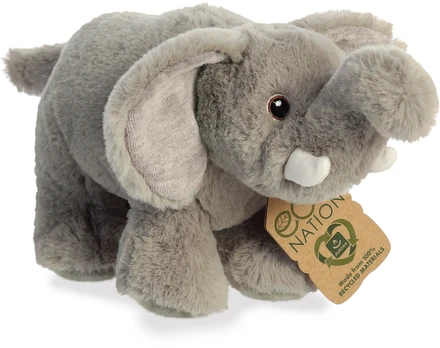 Pliušinis žaislas Aurora Eco Nation Elephant, pilkas, 15 cm