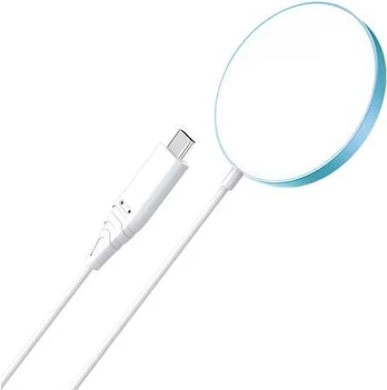 Kabelis Choetech USB-C - Qi Wireless 15W USB-C, Qi Wireless, mėlyna/balta