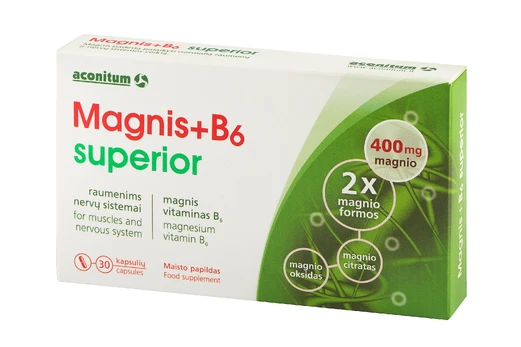 Maisto papildas Magnis + B6 superior N30