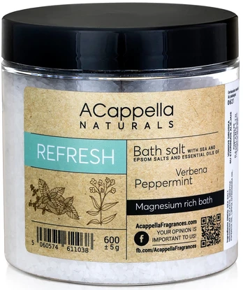 Vonios druska ACappella Naturals REFRESH, 600 g