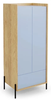 Spinta Mobius 2D, ąžuolo/žydra, 78 cm x 60 cm x 179 cm kaina