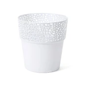 Vazonas 655, plastikinis, Ø 12 cm, baltas kaina