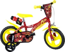 Vaikiškas dviratis Dino Bikes Flash, raudonas/geltonas, 9" (21.59 cm), 12" kaina