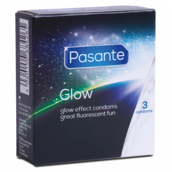 Prezervatyvai PASANTE GLOW IN THE DARK 3 vnt