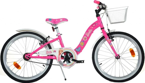Vaikiškas dviratis Dino Bikes Barbie, rožinis, 10", 20"