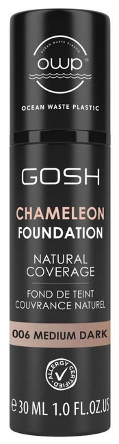 Gosh Chameleon Foundation Natural Coverage 006-Medium Dark 30ml