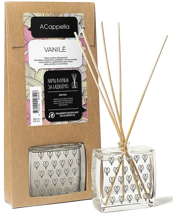 Namų kvapas su lazdelėmis ACappella Vanilė, 100 ml