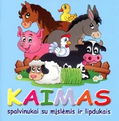 Kaimas. Spalvinukai su mįslėmis ir lipdukais kaina