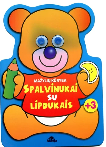 Spalvinukai su lipdukais. MEŠKIUKAS