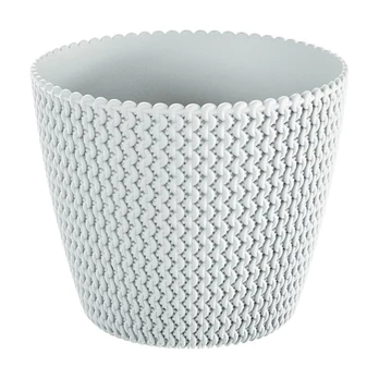 Vazonas 160/S449, plastikinis, Ø 15.7 cm, baltas