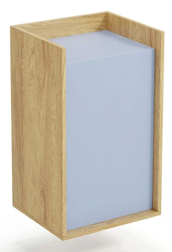 Spintelė Mobius 1D, ąžuolo/žydra, 41 cm x 50 cm x 83 cm
