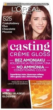 Plaukų dažai L'Oreal Casting Creme Gloss, Chocolate Mousse, 525, 0.18 l