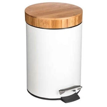 Šiukšliadėžė, ruda/balta, 3 l