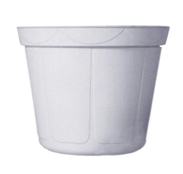 Vazonas Uniplastex UDC14, plastikinis, Ø 14 cm, baltas