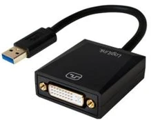 Adapteris Logilink USB 3.0 / DVI USB 3.0, DVI, juoda