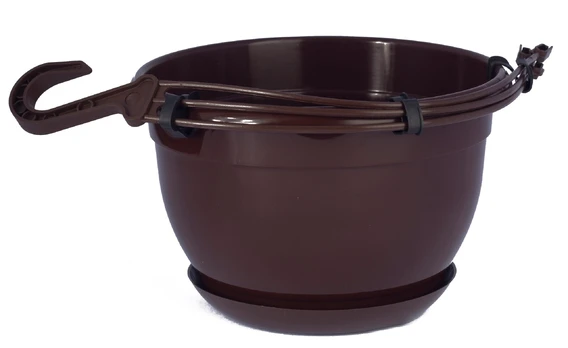 Vazonas Form Plastic MALTA 2502 D21 013, plastikinis, Ø 21 cm, rudas