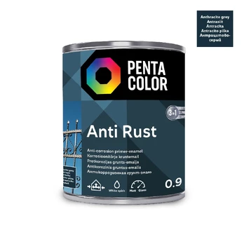 Emaliniai dažai Pentacolor Anti Rust, 0.9 l, antracito