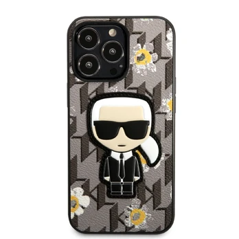 Telefono dėklas Karl Lagerfeld Monogram Ikonik, Apple iPhone 13 Pro, pilka