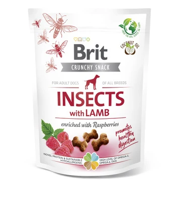 Skanėstas šunims Brit Care Crunchy Cracker Insects with Lamb, ėriena, 0.2 kg
