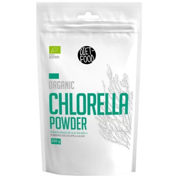 Chlorelių milteliai, ekologiški