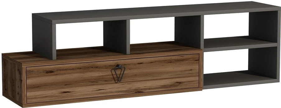 TV staliukas Kalune Design Televizoriaus stovas Duru - Light Walnut, Anthracite