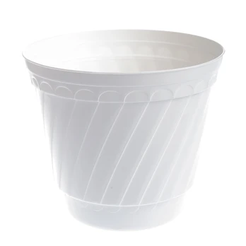Vazonas Uniplastex UDB26, plastikinis, Ø 26 cm, baltas