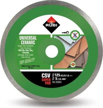 Pjovimo diskas Rubi, 125 mm x 22.5 mm x 1.7 mm