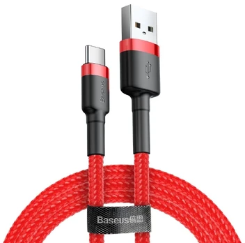 Laidas Baseus CATKLF-C09, USB/USB-C, 2 m, raudona